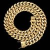 18mm Stainless Steel Miami Cuban Chain in Gold