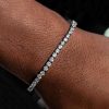3mm Single Row Tennis Bracelet in White Gold