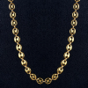 7mm 22" Stainless Steel Coffee Bean Chain in Gold