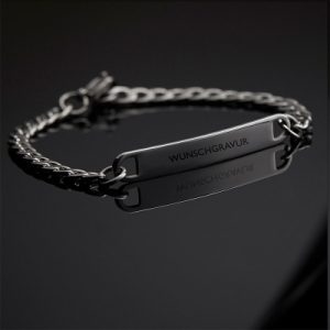 Personalized Engraved Cuban ID Bracelet for Women