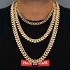 14mm Stainless Steel Miami Cuban Chain in Gold