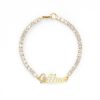 Personalized Tennis Name Bracelet in Gold