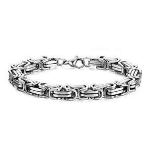8mm Titanium Steel Byzantine Bracelet