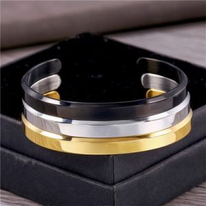 Simple and Stylish 6mm Stainless Steel Open Bracelet