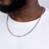 5mm Cuban Link Solid 925 Sterling Silver Chain