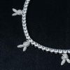 5mm Upside Down Bunny Heads Tennis Chain in White Gold