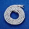 3mm Tennis 18K White Gold Chain