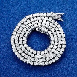 3mm Tennis 18K White Gold Chain