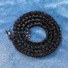 5mm Black Stones 18K Black Gold Tennis Chain