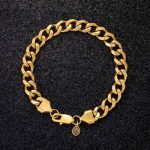 9mm Diamond-Cut Cuban Bracelet in Gold