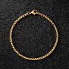 3mm Round Box Bracelet in Gold