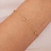 3mm Interval Beads Bracelet in Gold