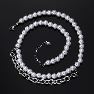 8mm Pearl with Cable Chain Necklace