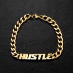 8mm Lightning HUSTLE Cuban Bracelet in Gold