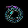 5mm Rainbow Stainless Steel Figaro Bracelet