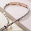2Pcs Couple Engraving Braided Adjustable Bracelet