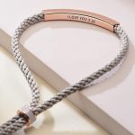 2Pcs Couple Engraving Braided Adjustable Bracelet