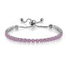 4mm Pink Stones Tennis Bracelet