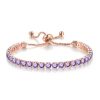 4mm Purple Stones Tennis Bracelet