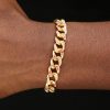 Iced 10mm Tear Drop Pink & White Miami Cuban Bracelet