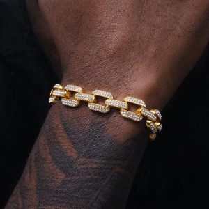 12mm Iced Rectangle Bracelet