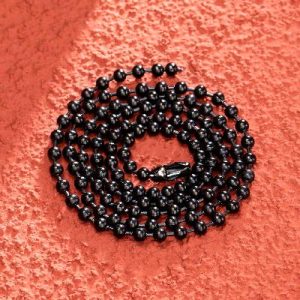 3mm Steel Bead Chain in Black Gold