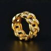 Iced Cuban Ring in Gold