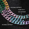 10mm Multi-Color Enamel Cuban LIink Chain