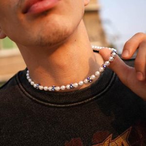 Colourful Evil Eye Pearl Necklace