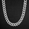 Iced 20mm Miami Cuban Chain with Big Box Clasp