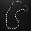Stainless Steel Bead and Pearl Necklace