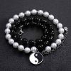 Yin Yang Black and White Pearl Necklace