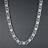 12mm Iced Graduated Pearl Cuban Chain in White Gold