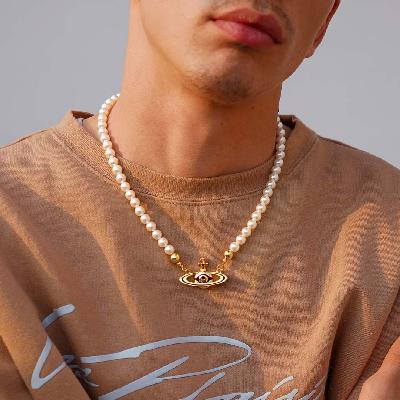 Eye of Amulet Planet Pearls Necklace