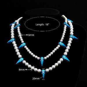 Glow in the Dark Fight Tooth and Claw Pearl Necklace