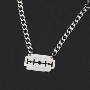 Blade Cuban Link Pearl Chain