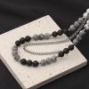 Layered Cuban Natural Stone Healing Beads Necklace