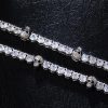 5mm Skull Tennis Chain in White Gold