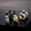 Iced Spiked Hoop Earrings