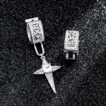 Iced Detachable Star Asymmetric Earrings