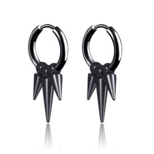 3 Rivets Stainless Steel Earrings