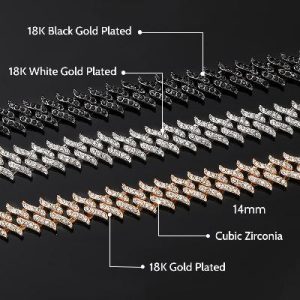 14mm Iced Spiked Cuban Chain