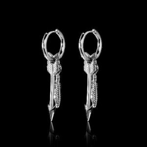 Detachable Arrow Stainless Steel Hoop Earrings