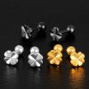 Four Leaf Clover Stainless Steel Stud Earrings