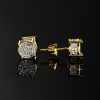 Iced Round Stone Stud Earring