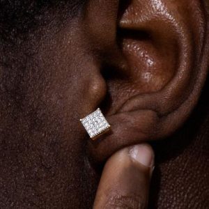 Square Stud Earrings-5*5mm