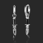 Iced Scream Ghost Dagger Hoop Earrings
