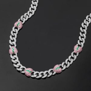 13mm Glowing Iced Broken Heart Cuban Chain