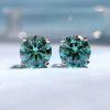 1 Ct Round Cut Stud Earrings