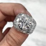 5.8 CT Round& Emerald Cut Ring